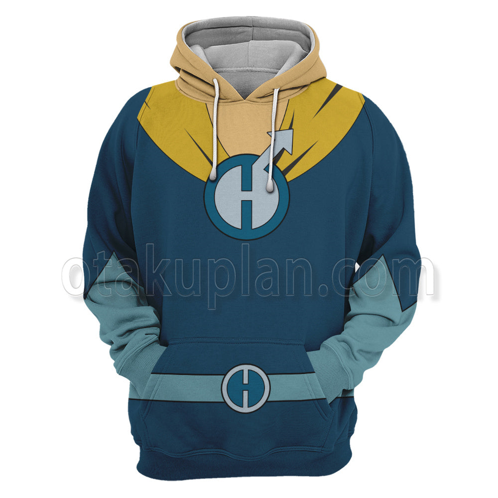 Drawn Together Captain Hero Blue Cosplay Hoodie