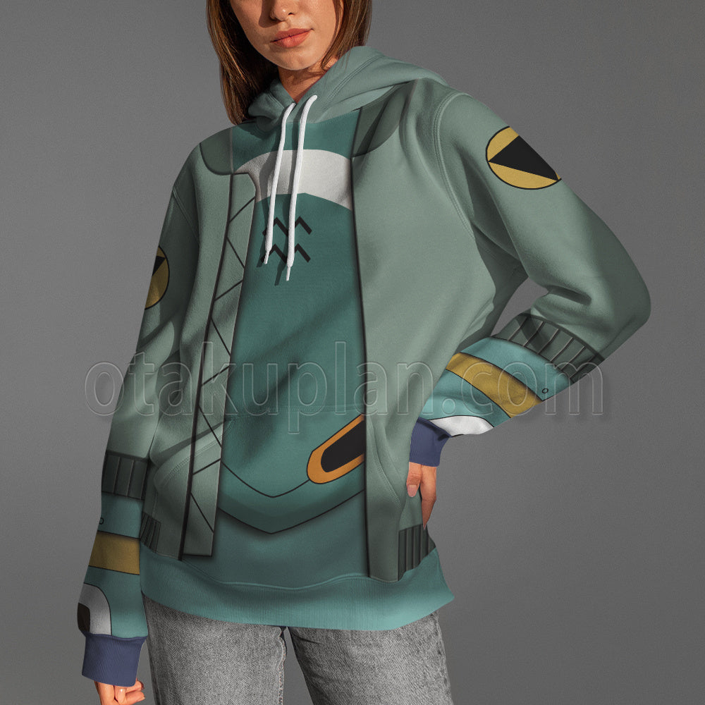 Fooly Cooly Green Flcl Canti Cosplay Hoodie