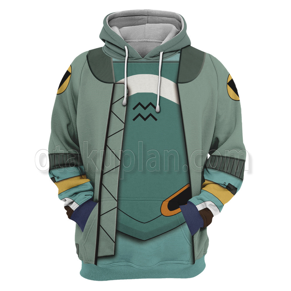 Fooly Cooly Green Flcl Canti Cosplay Hoodie