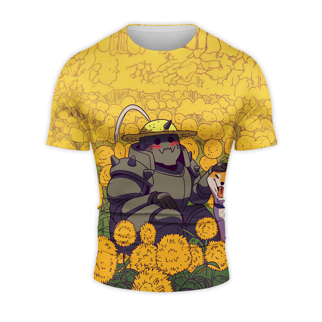 Fullmetal Alchemist Alphonse Dog Flower Field Anime Apparel