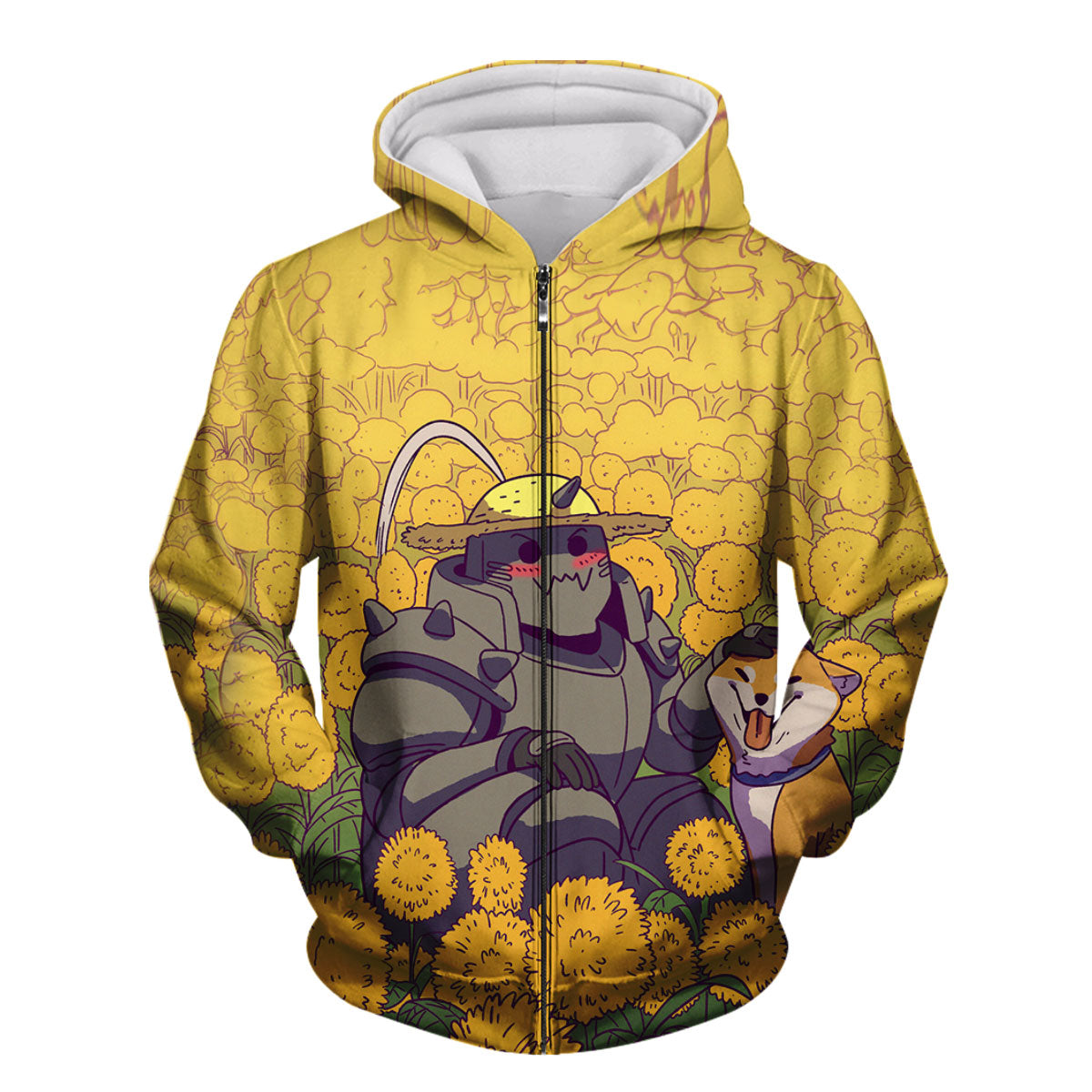 Fullmetal Alchemist Alphonse Dog Flower Field Anime Apparel