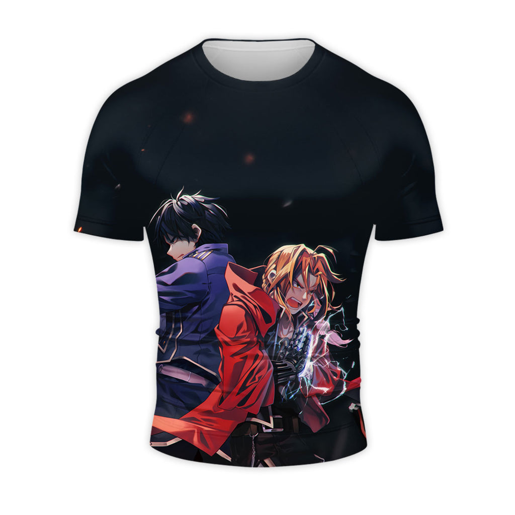 Fullmetal Alchemist Edward Alphonse Roy Back Anime Apparel