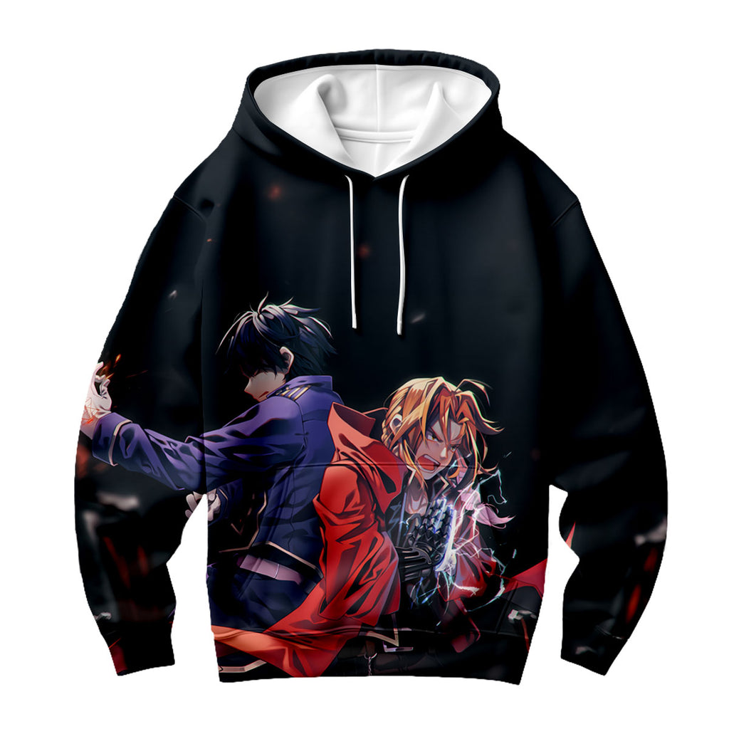 Fullmetal Alchemist Edward Alphonse Roy Back Anime Apparel