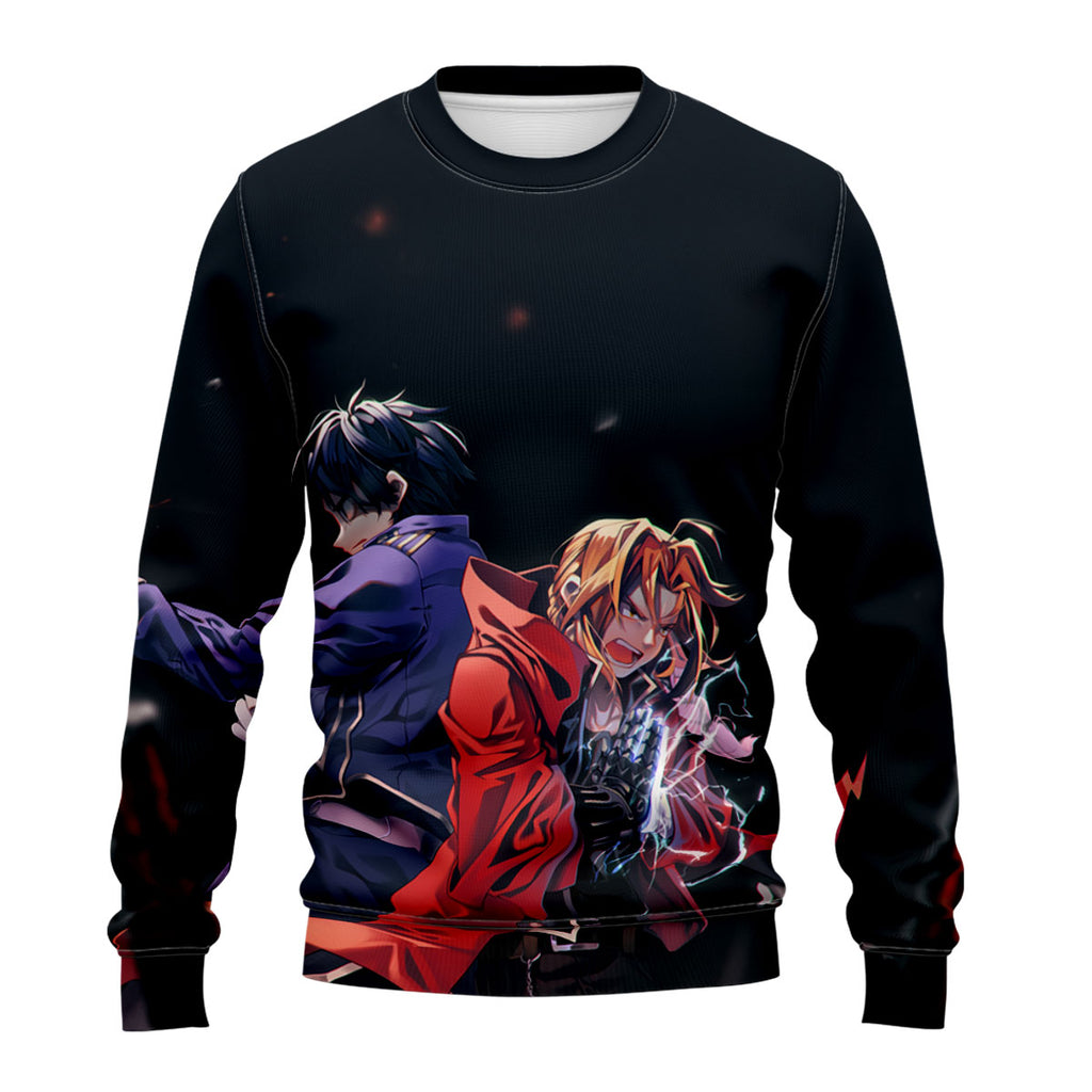 Fullmetal Alchemist Edward Alphonse Roy Back Anime Apparel