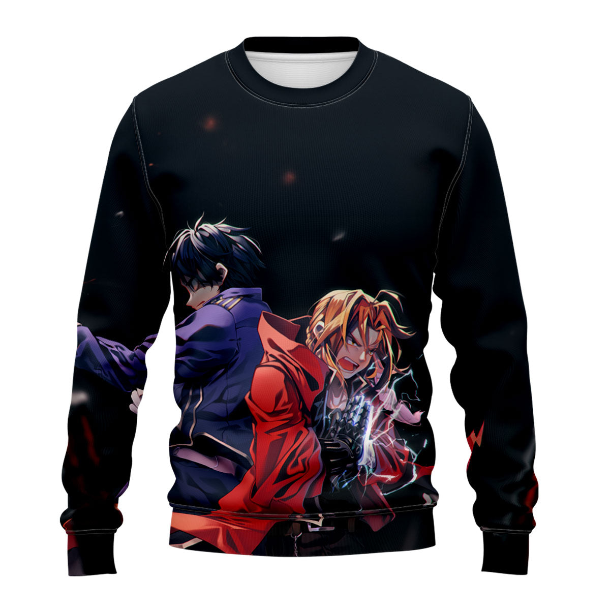 Fullmetal Alchemist Edward Alphonse Roy Back Anime Apparel