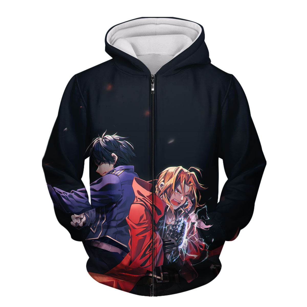 Fullmetal Alchemist Edward Alphonse Roy Back Anime Apparel