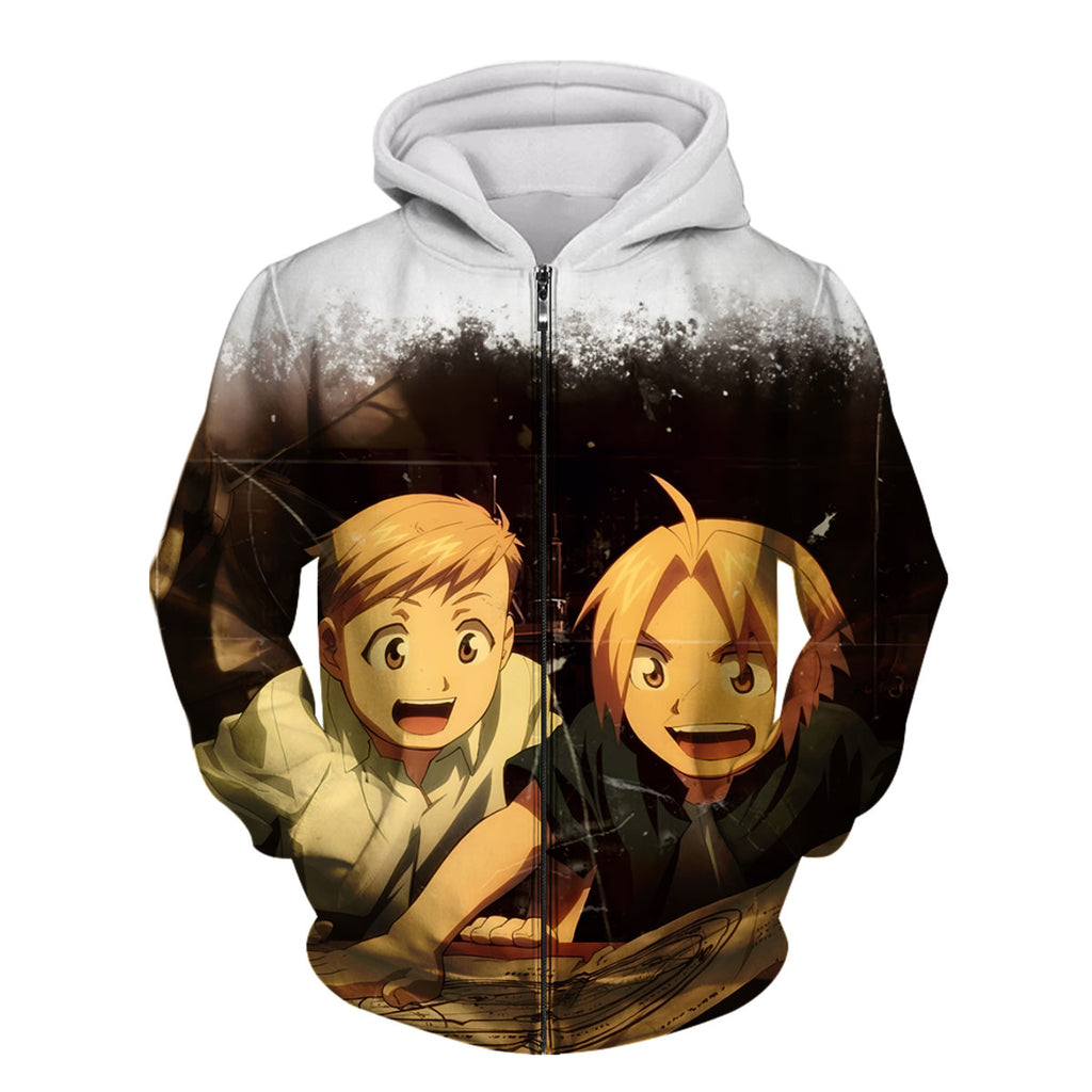 Fullmetal Alchemist Edward Alphonse Studying Together Anime Apparel