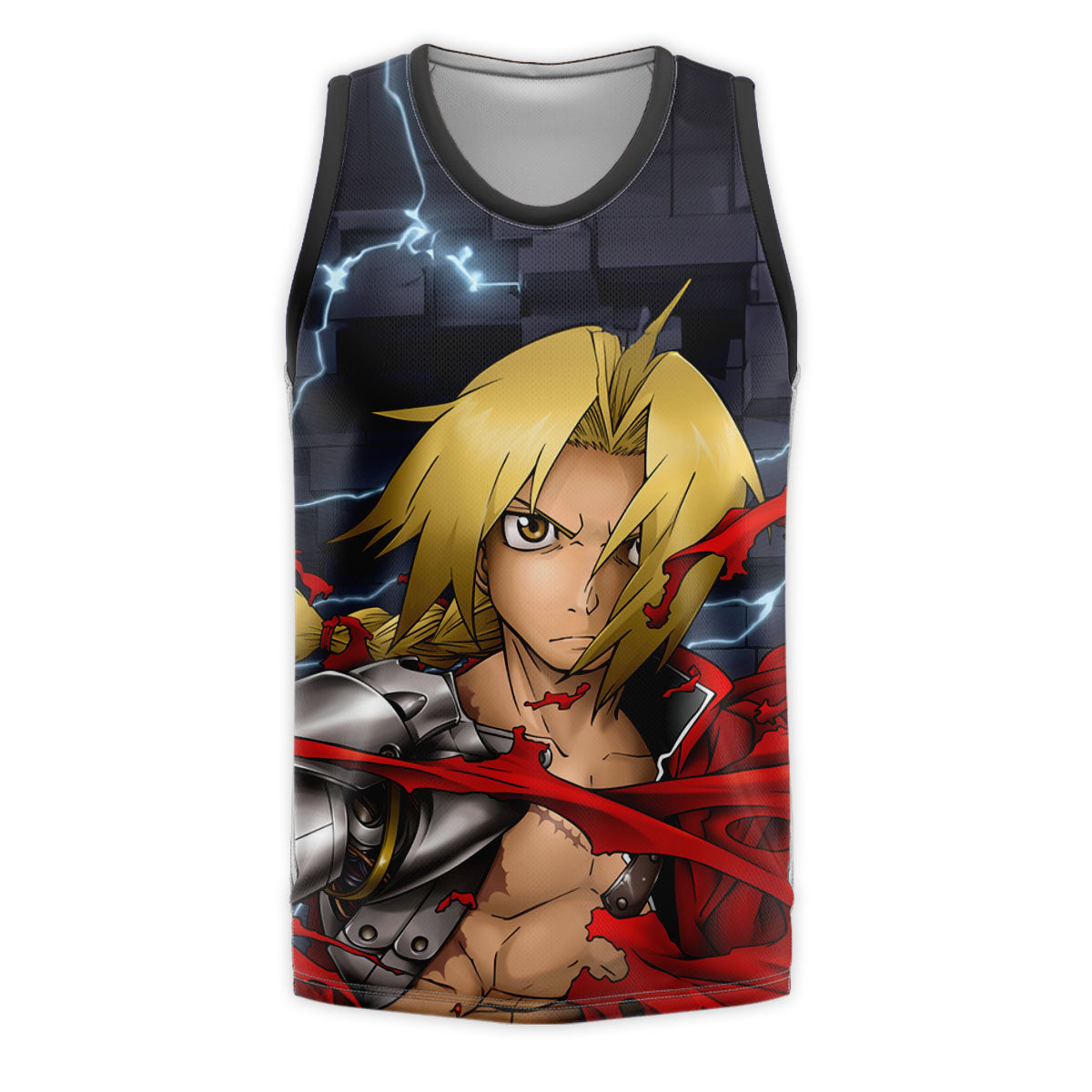 Fullmetal Alchemist Edward Elric Tattered Lightning Cloak Anime Apparel