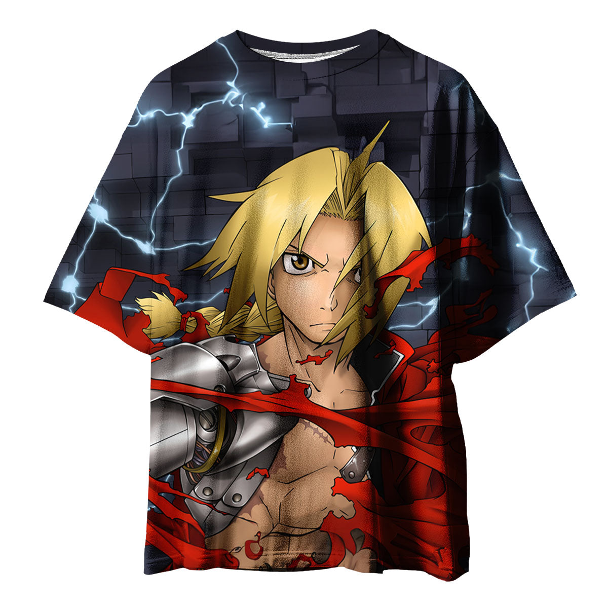 Fullmetal Alchemist Edward Elric Tattered Lightning Cloak Anime Apparel