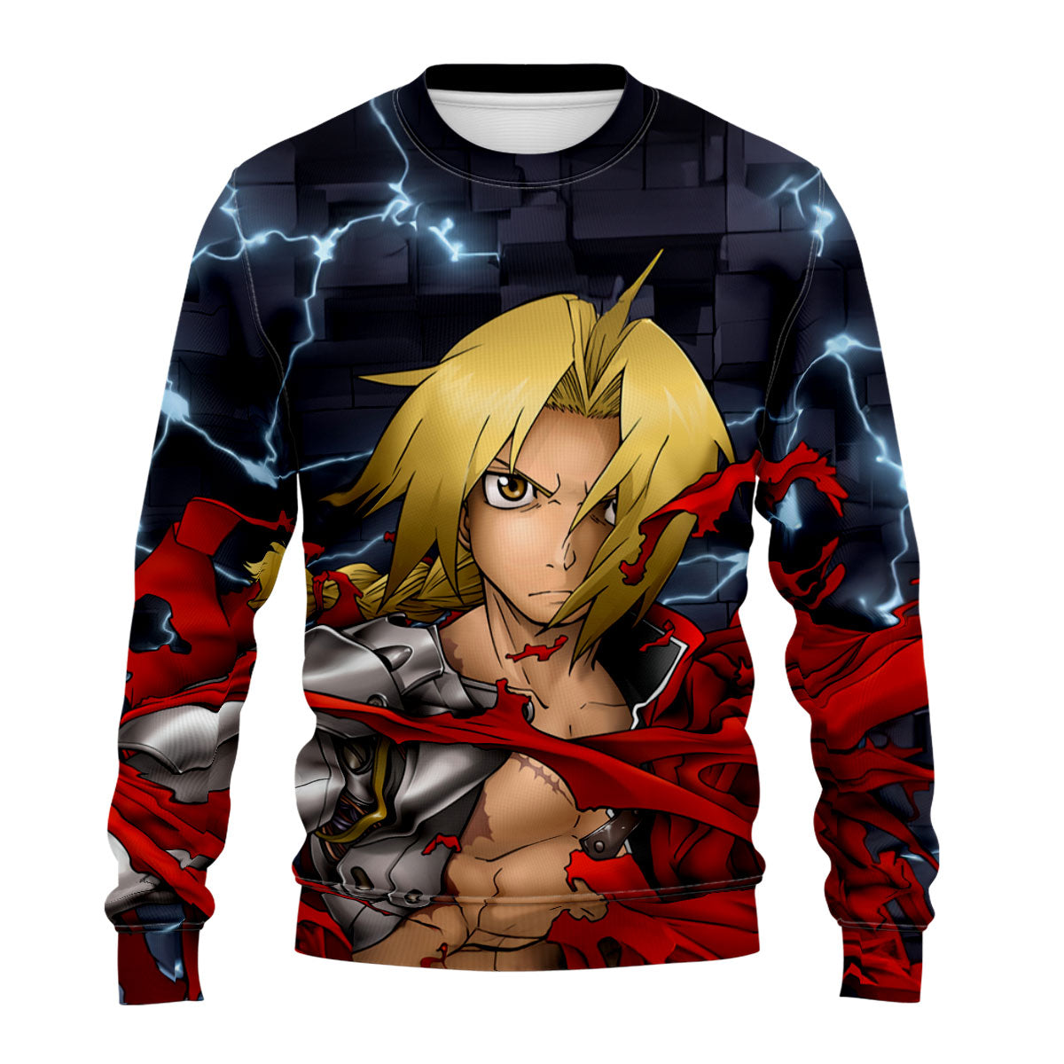 Fullmetal Alchemist Edward Elric Tattered Lightning Cloak Anime Apparel