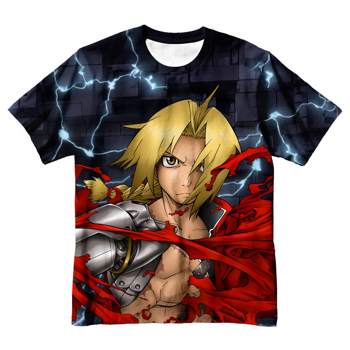 Fullmetal Alchemist Edward Elric Tattered Lightning Cloak Anime Apparel