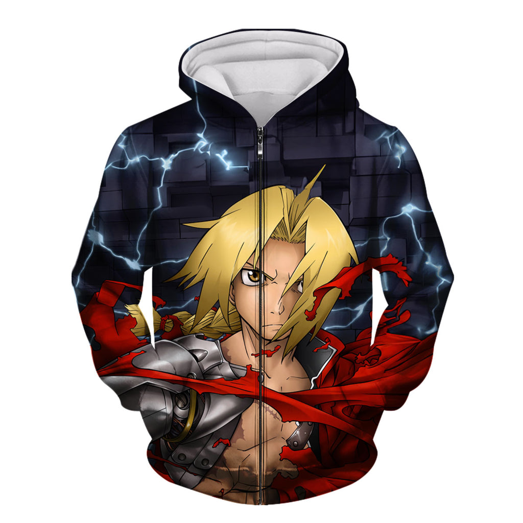 Fullmetal Alchemist Edward Elric Tattered Lightning Cloak Anime Apparel