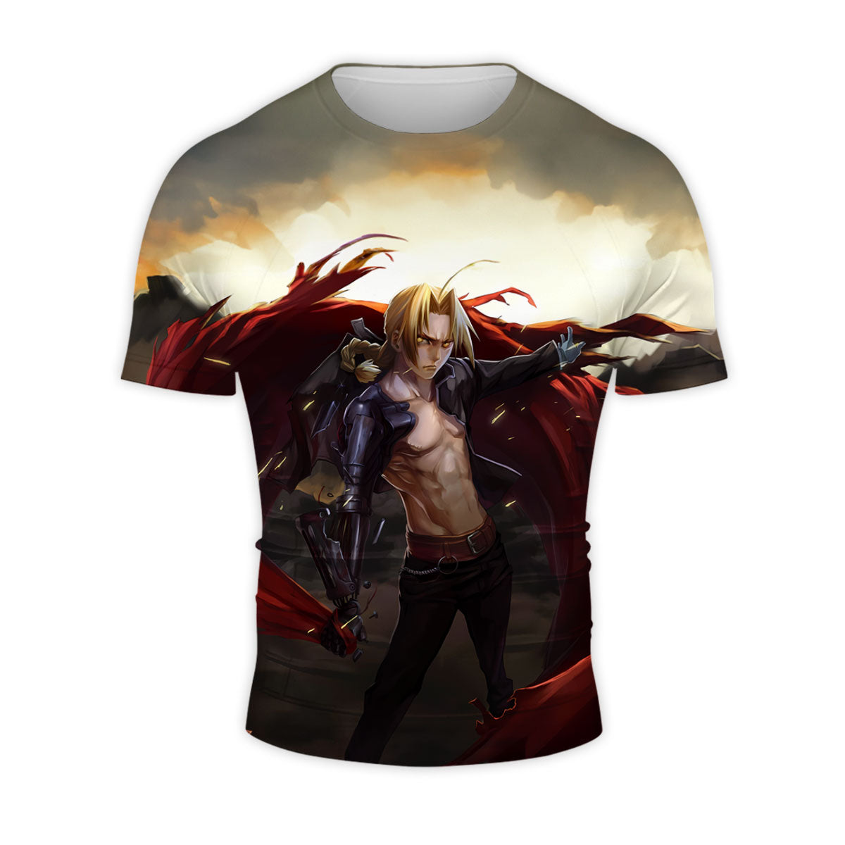 Fullmetal Alchemist Edward Elric Tattered Red Cloak Anime Apparel