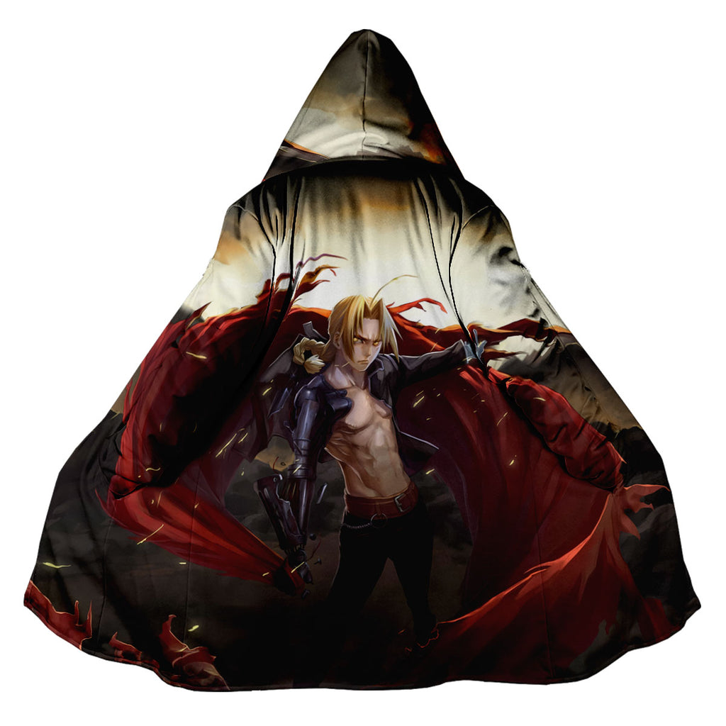 Fullmetal Alchemist Edward Elric Tattered Red Cloak Anime Apparel