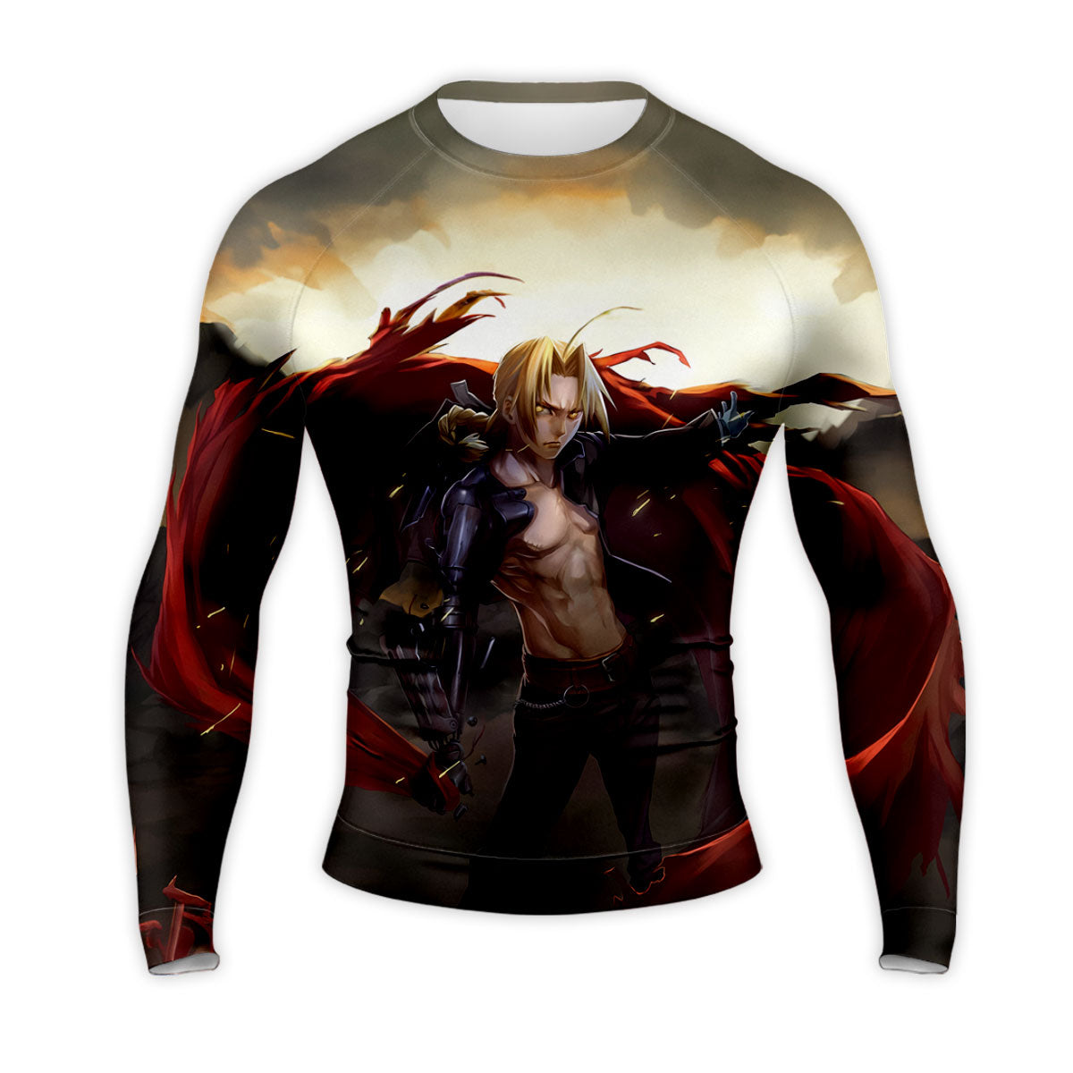 Fullmetal Alchemist Edward Elric Tattered Red Cloak Anime Apparel