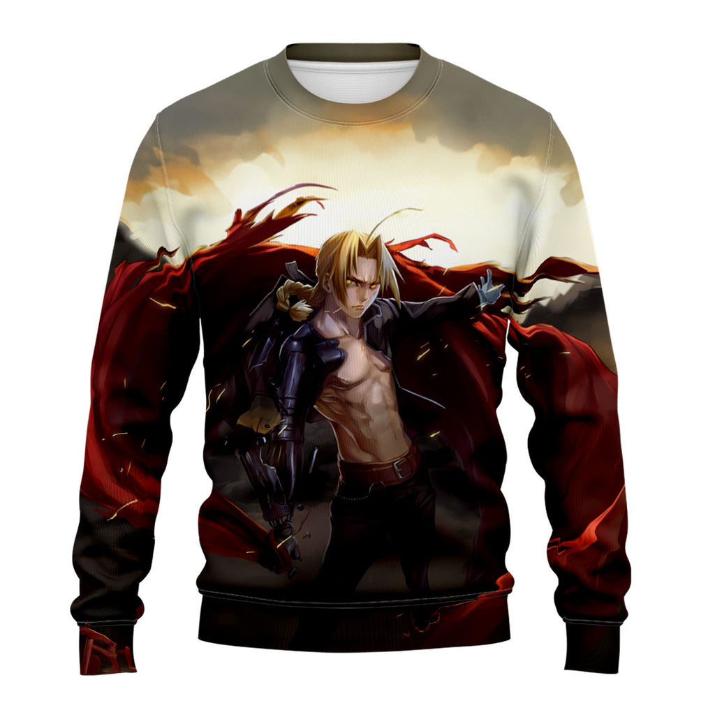 Fullmetal Alchemist Edward Elric Tattered Red Cloak Anime Apparel