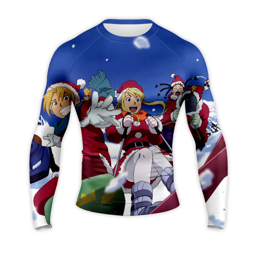 Fullmetal Alchemist Edward Santa Skiing Anime Apparel