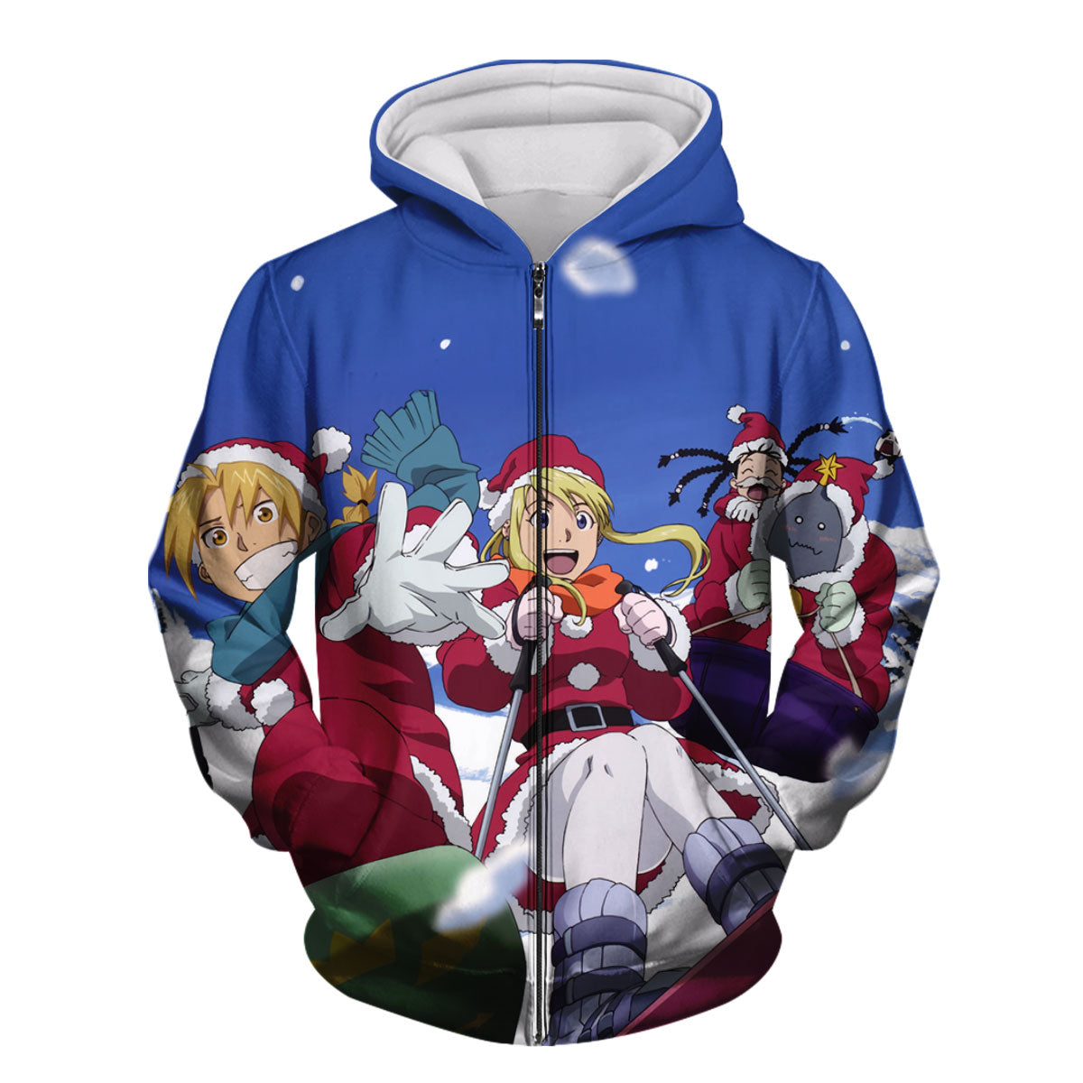 Fullmetal Alchemist Edward Santa Skiing Anime Apparel