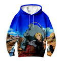 Fullmetal Alchemist Edward Seated Beside Brother Anime Apparel