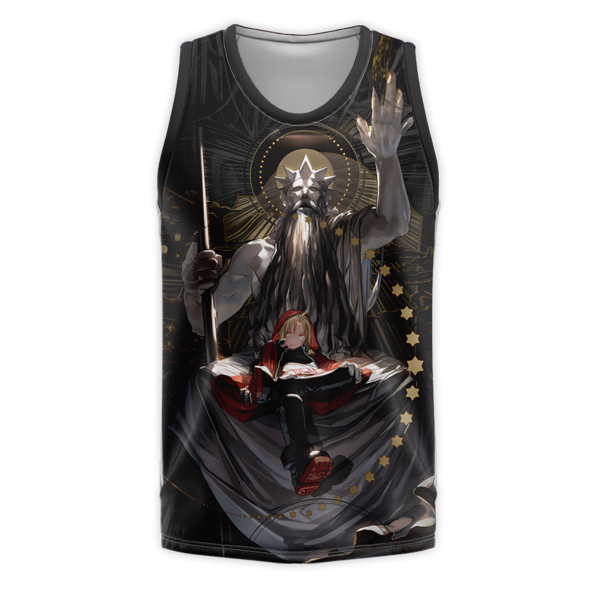 Fullmetal Alchemist Edward Sitting Divine Throne Anime Apparel