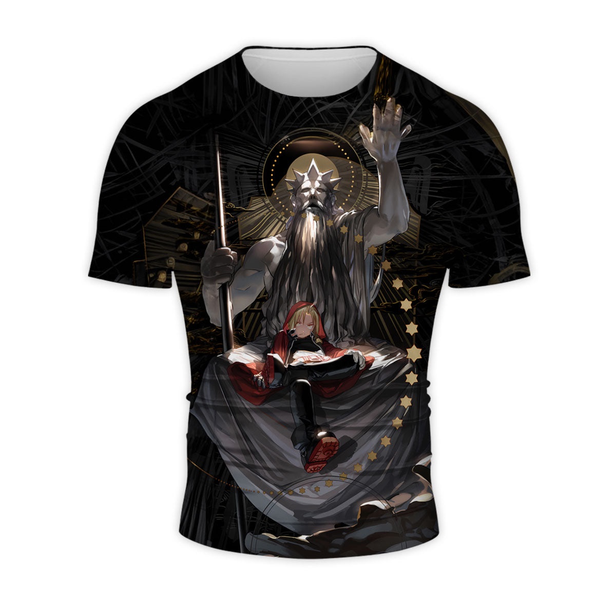 Fullmetal Alchemist Edward Sitting Divine Throne Anime Apparel
