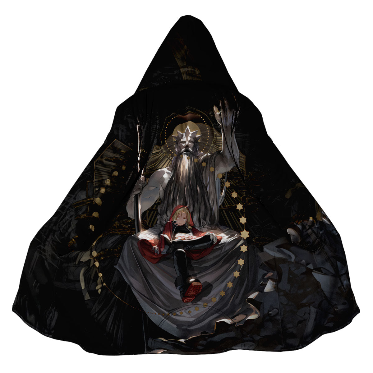 Fullmetal Alchemist Edward Sitting Divine Throne Anime Apparel
