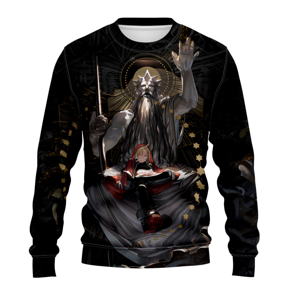 Fullmetal Alchemist Edward Sitting Divine Throne Anime Apparel