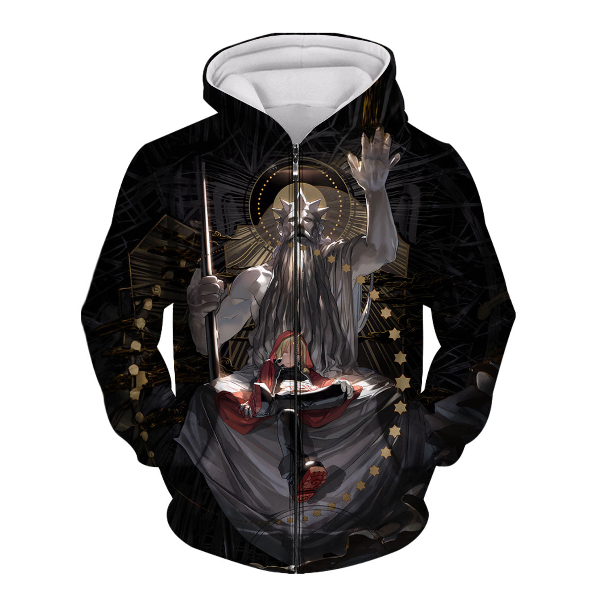 Fullmetal Alchemist Edward Sitting Divine Throne Anime Apparel