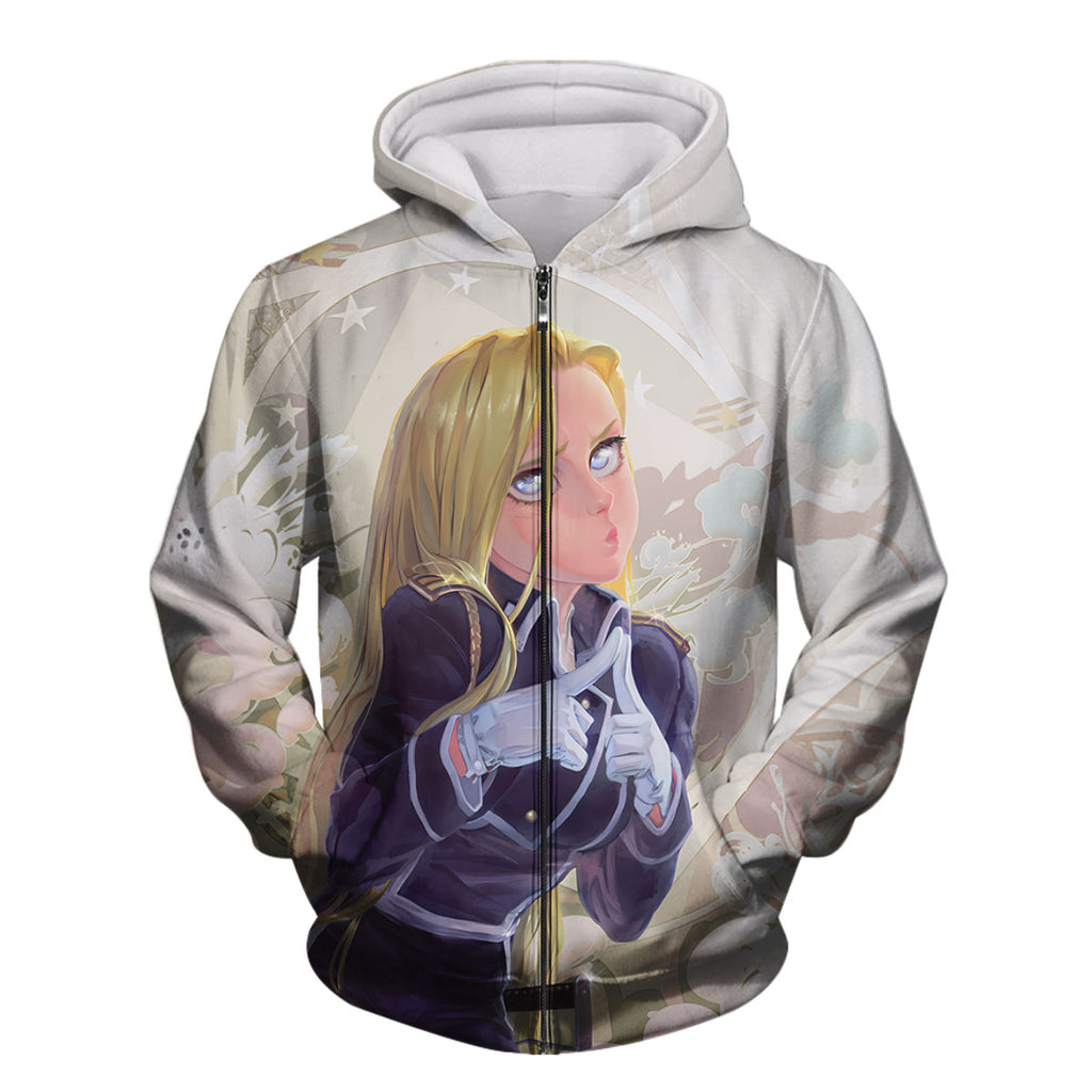 Fullmetal Alchemist Olivier Armstrong Gloved Cute Pose Anime Apparel