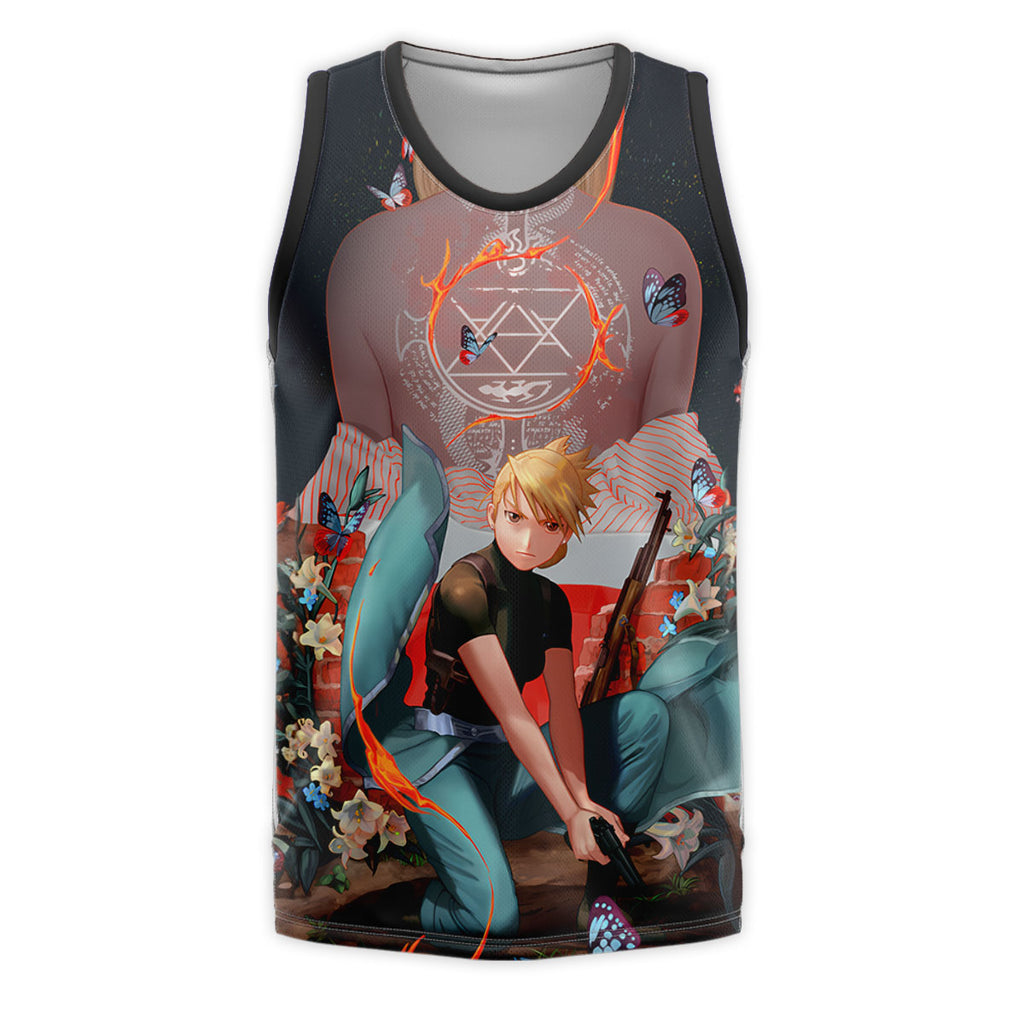 Fullmetal Alchemist Riza Hawkeye Kneeling Gun Tattoo Anime Apparel