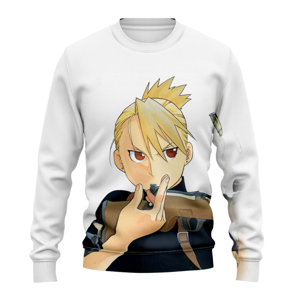 Fullmetal Alchemist Riza Hawkeye Sniper Rifle Aim Anime Apparel