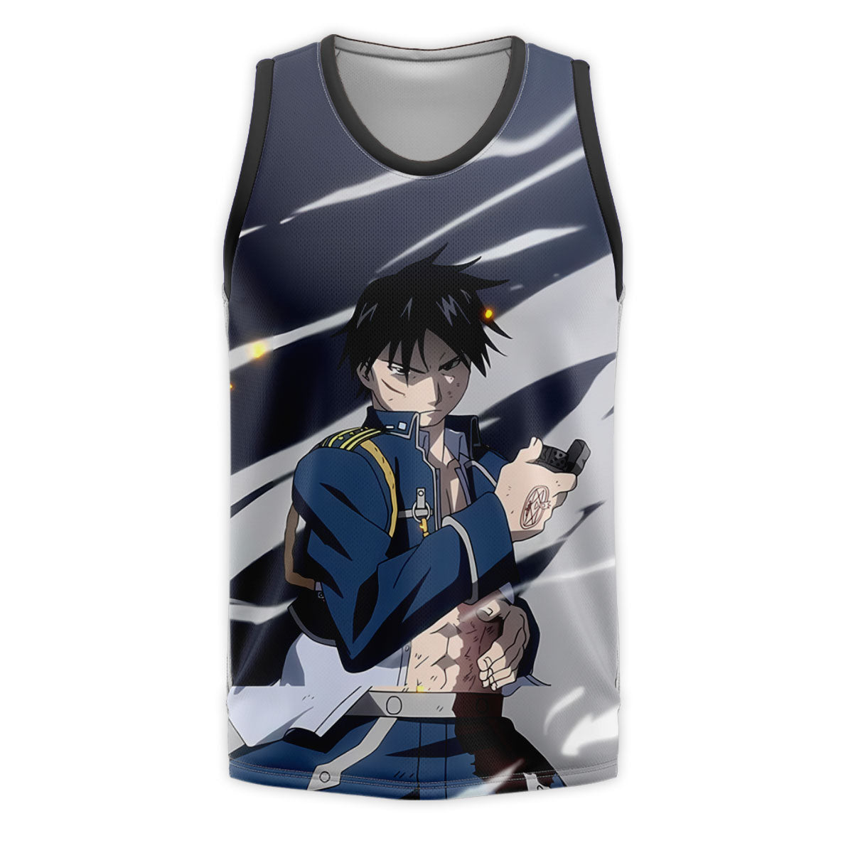 Fullmetal Alchemist Roy Mustang Action Pose Anime Apparel