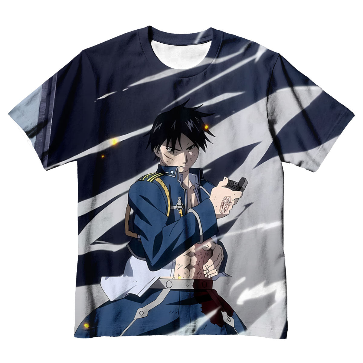 Fullmetal Alchemist Roy Mustang Action Pose Anime Apparel