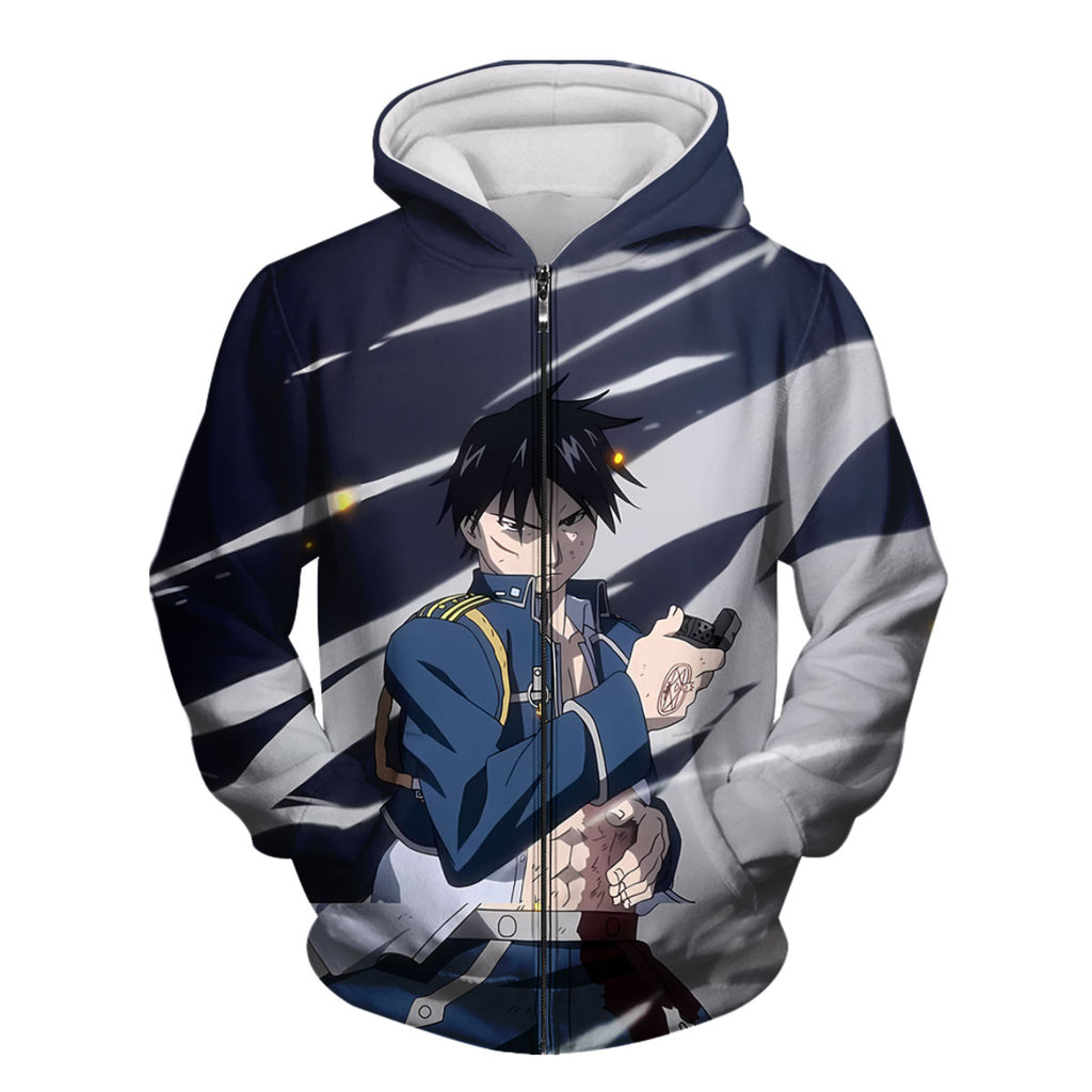 Fullmetal Alchemist Roy Mustang Action Pose Anime Apparel
