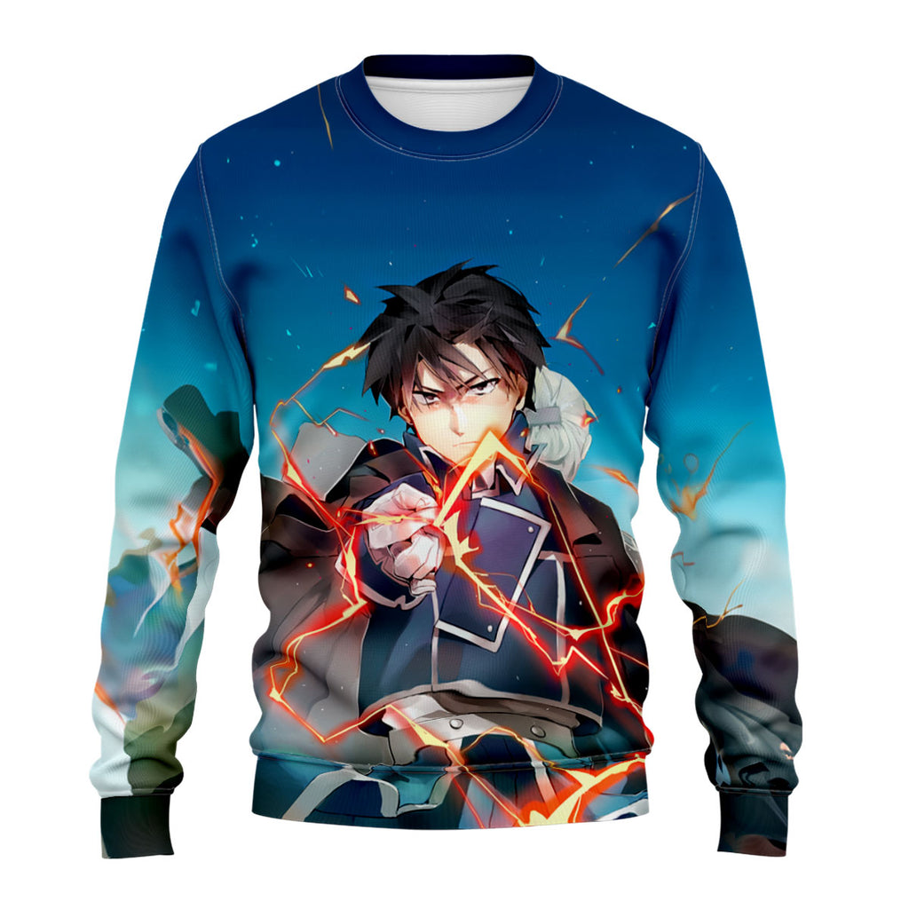 Fullmetal Alchemist Roy Mustang Activating Flame Alchemy Anime Apparel
