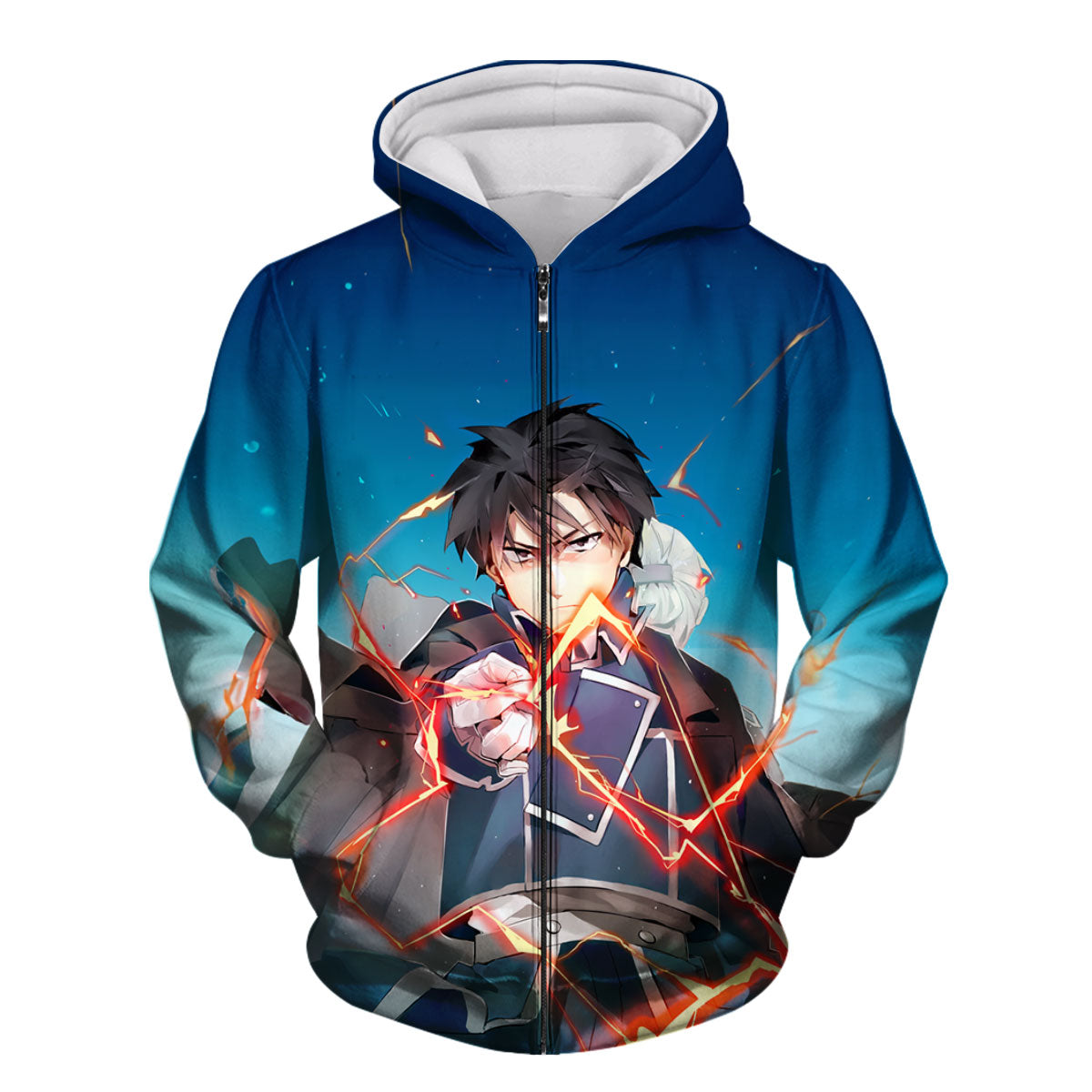 Fullmetal Alchemist Roy Mustang Activating Flame Alchemy Anime Apparel
