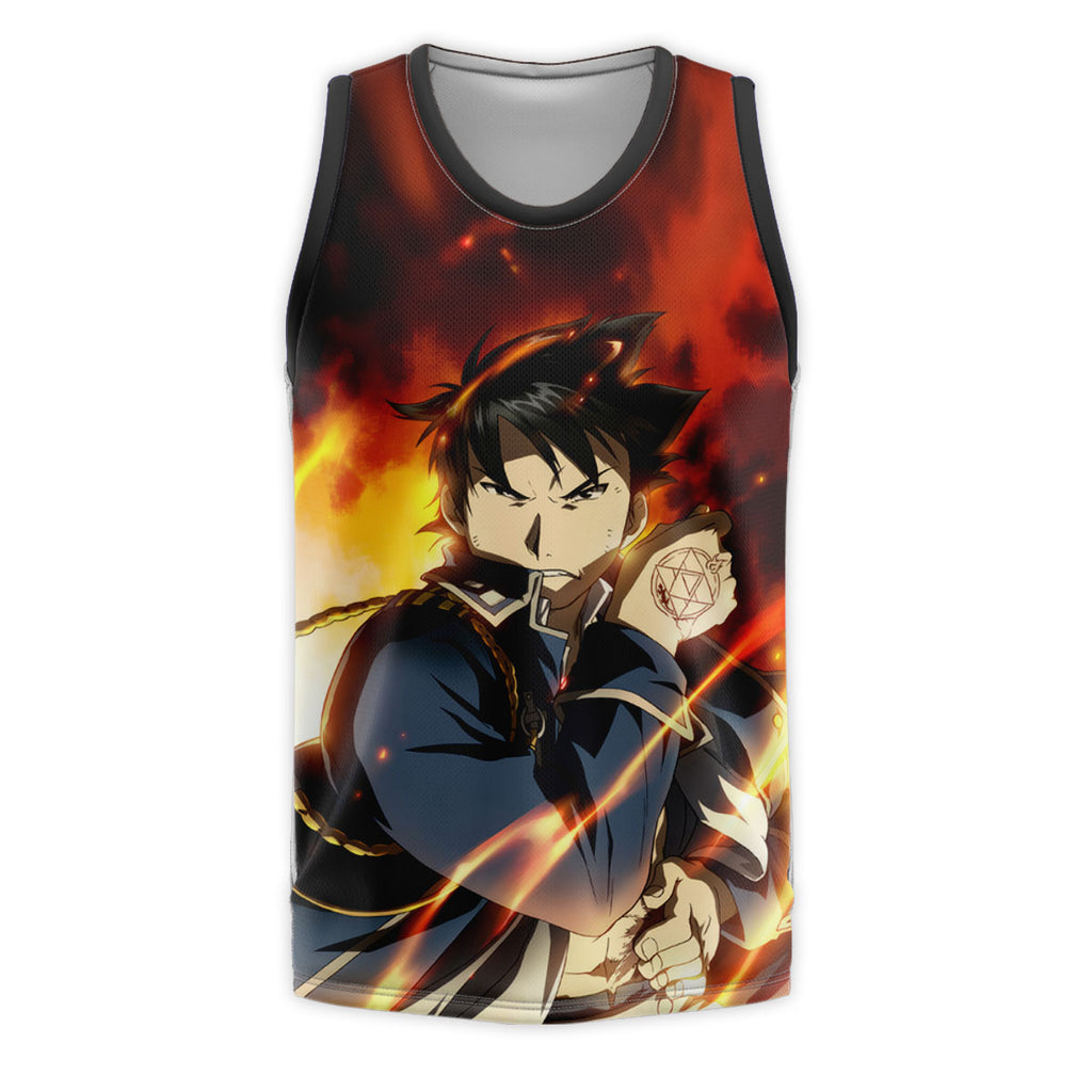 Fullmetal Alchemist Roy Mustang Engulfed Flames Anime Apparel