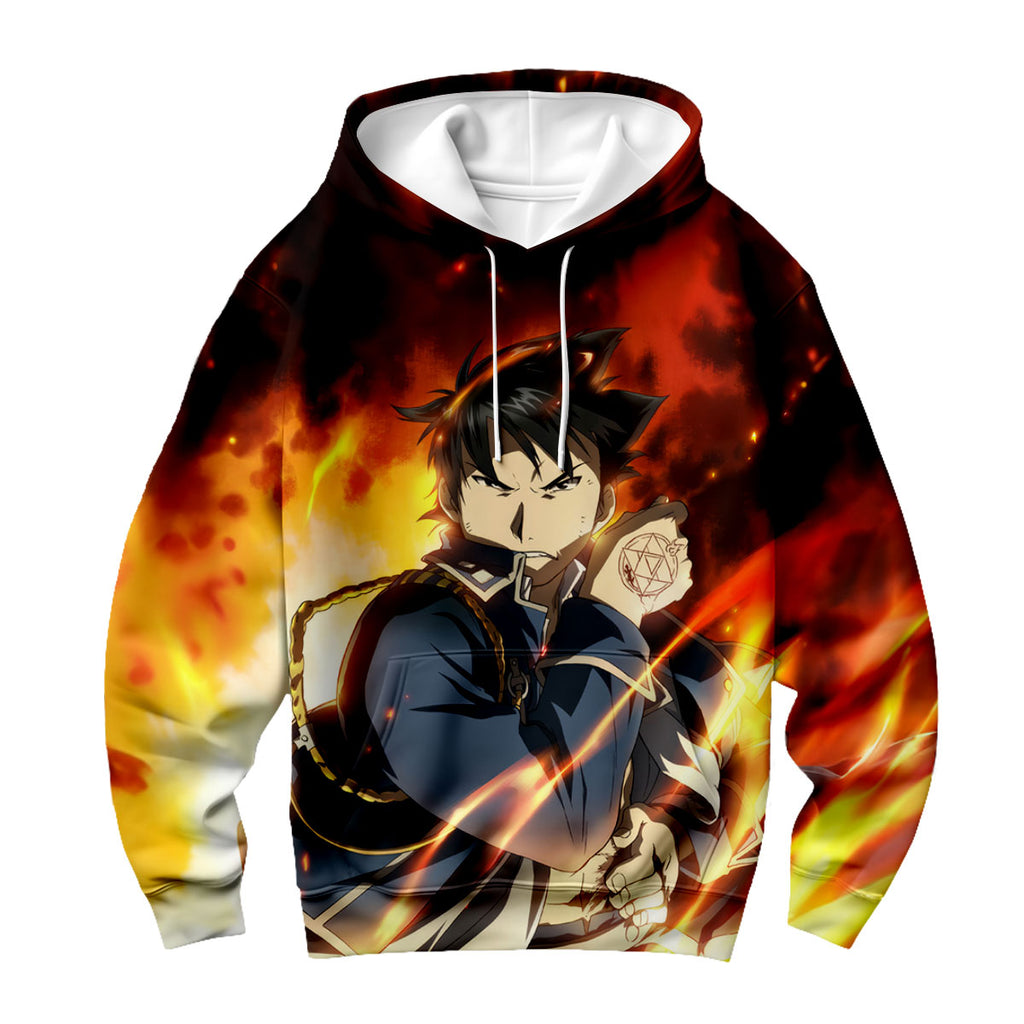 Fullmetal Alchemist Roy Mustang Engulfed Flames Anime Apparel