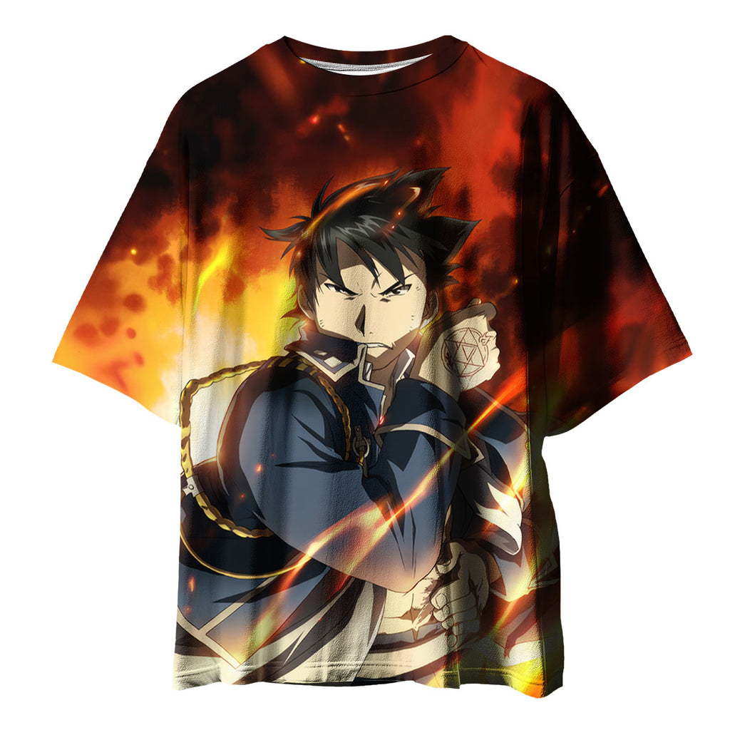 Fullmetal Alchemist Roy Mustang Engulfed Flames Anime Apparel