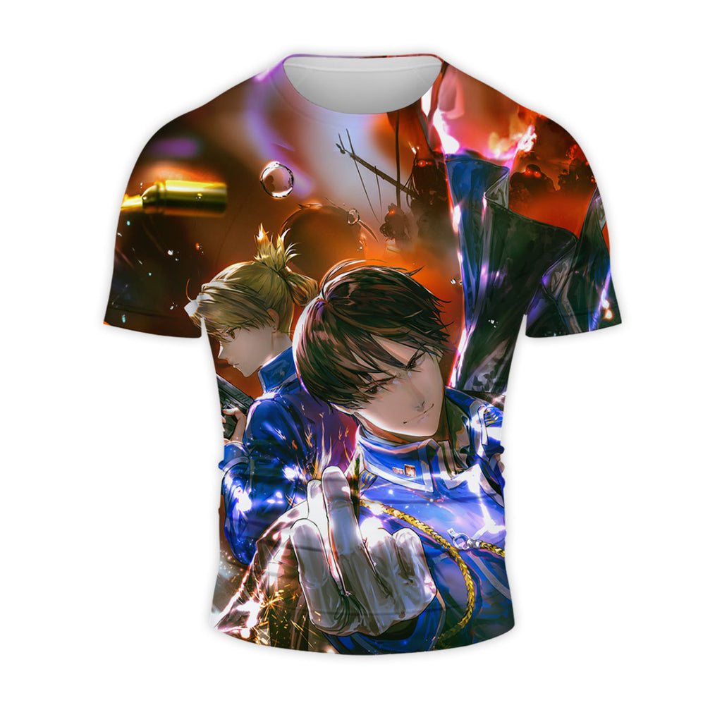 Fullmetal Alchemist Roy Mustang Flame Sparks Anime Apparel