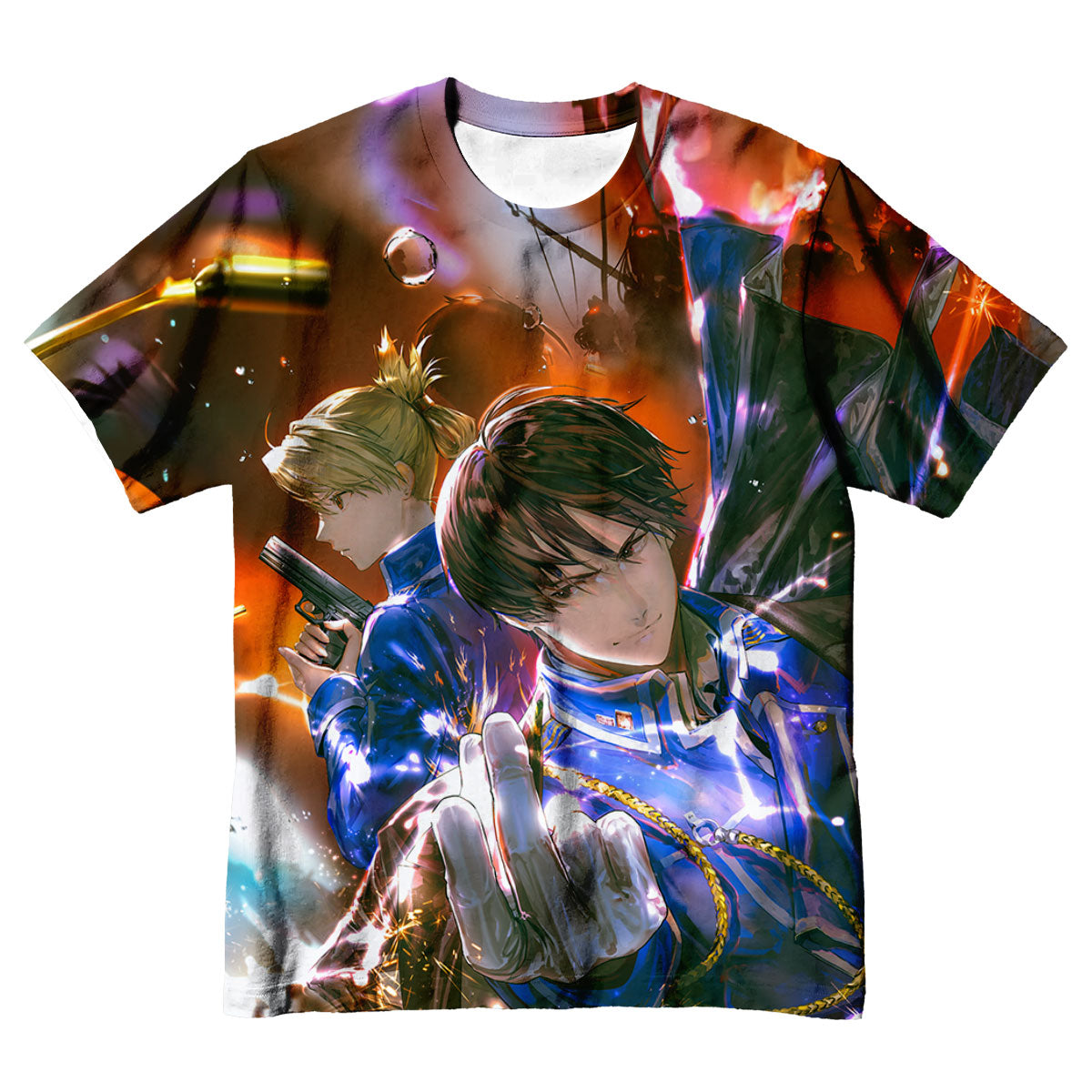 Fullmetal Alchemist Roy Mustang Flame Sparks Anime Apparel