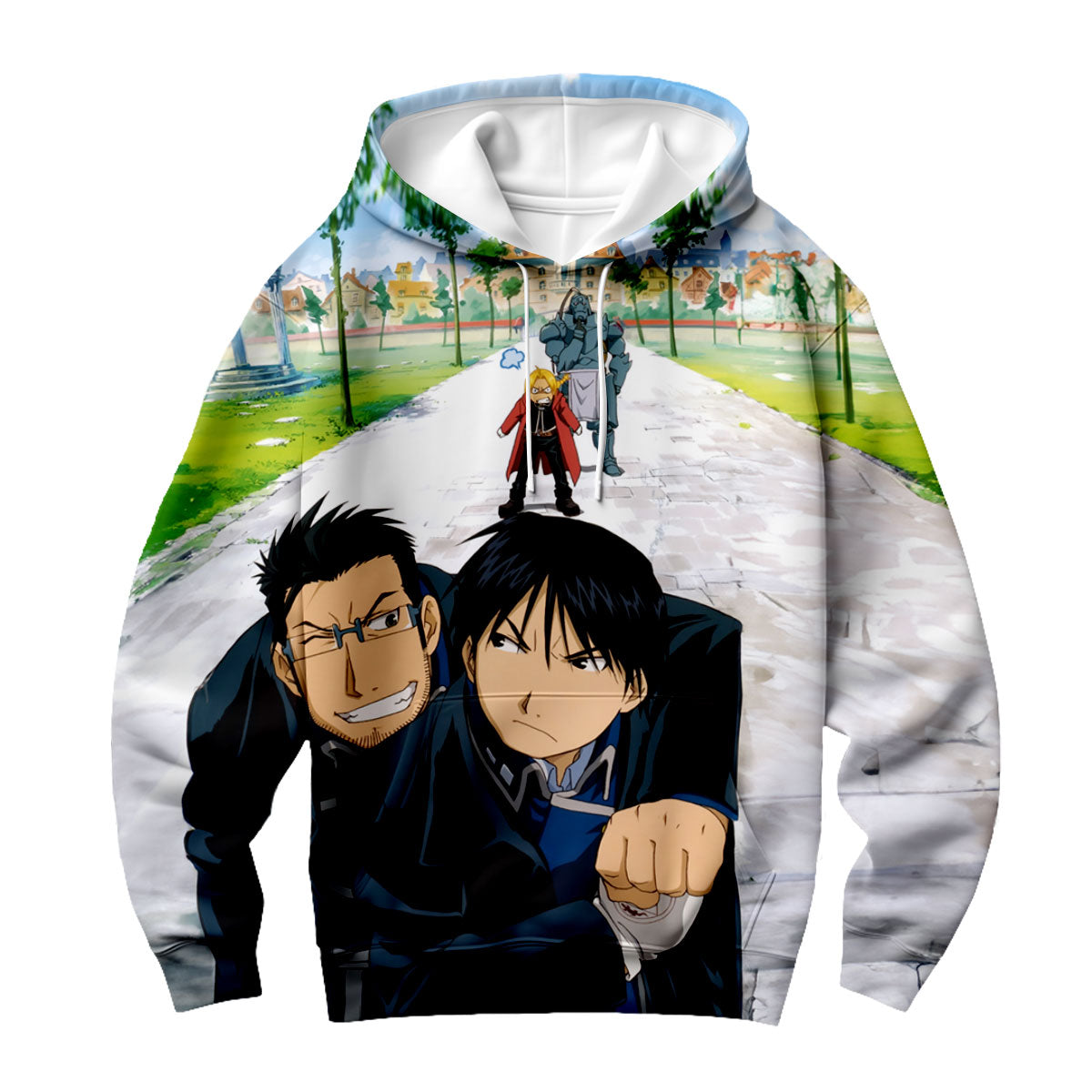 Fullmetal Alchemist Roy Mustang Maes Hughes Together Anime Apparel
