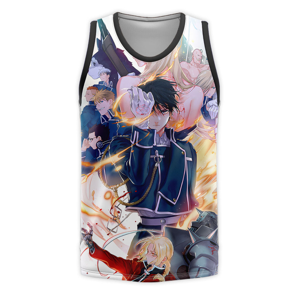 Fullmetal Alchemist Roy Mustang Surrounded By Allies Anime Apparel