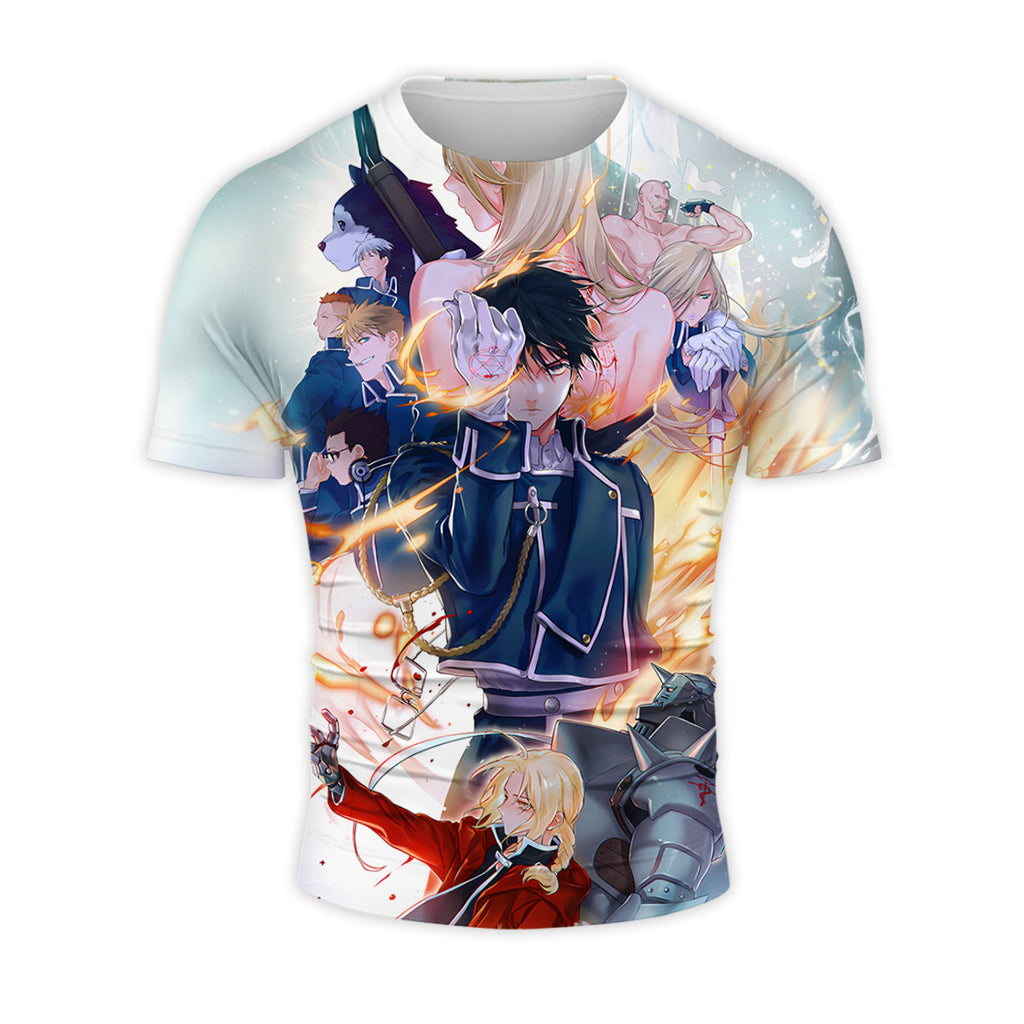 Fullmetal Alchemist Roy Mustang Surrounded By Allies Anime Apparel