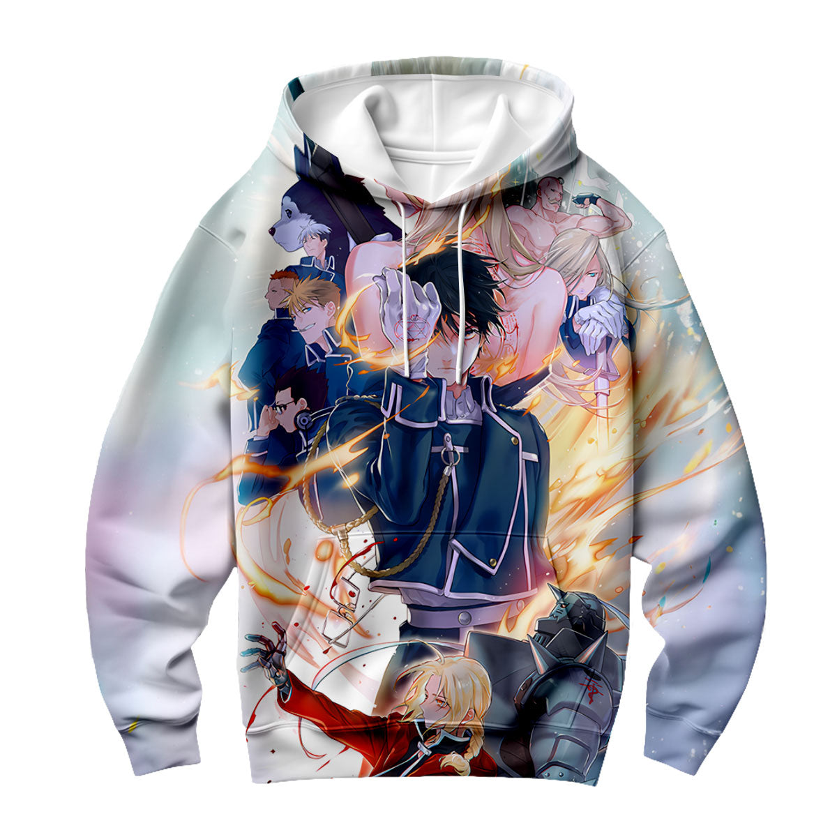 Fullmetal Alchemist Roy Mustang Surrounded By Allies Anime Apparel