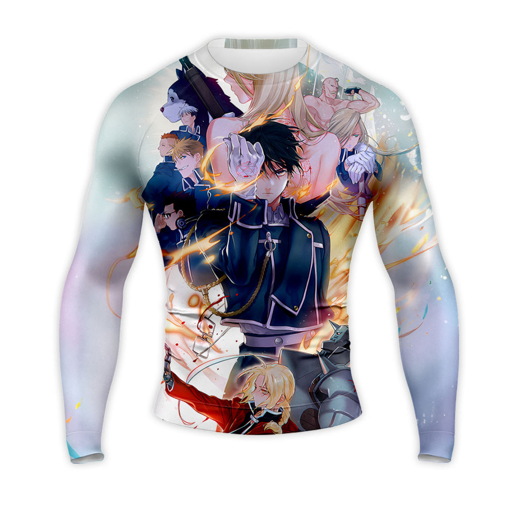 Fullmetal Alchemist Roy Mustang Surrounded By Allies Anime Apparel
