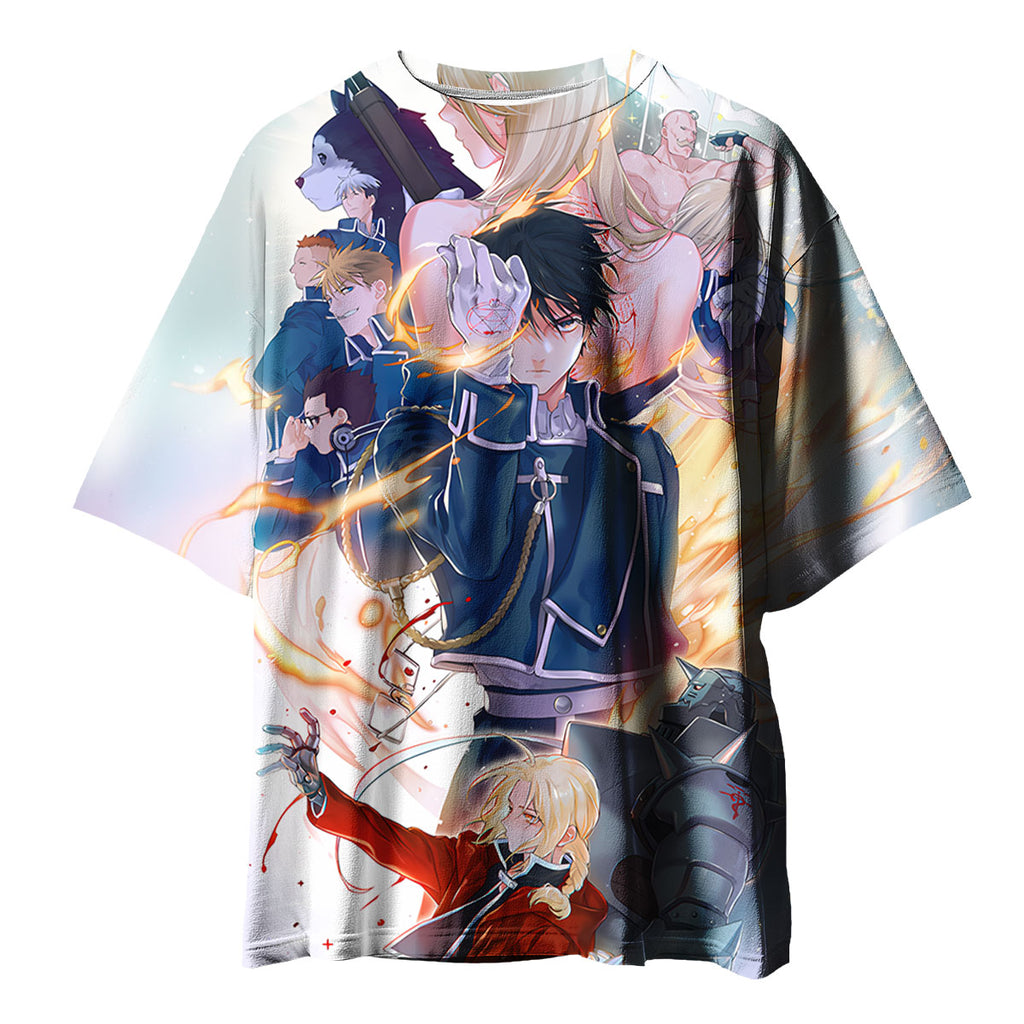 Fullmetal Alchemist Roy Mustang Surrounded By Allies Anime Apparel