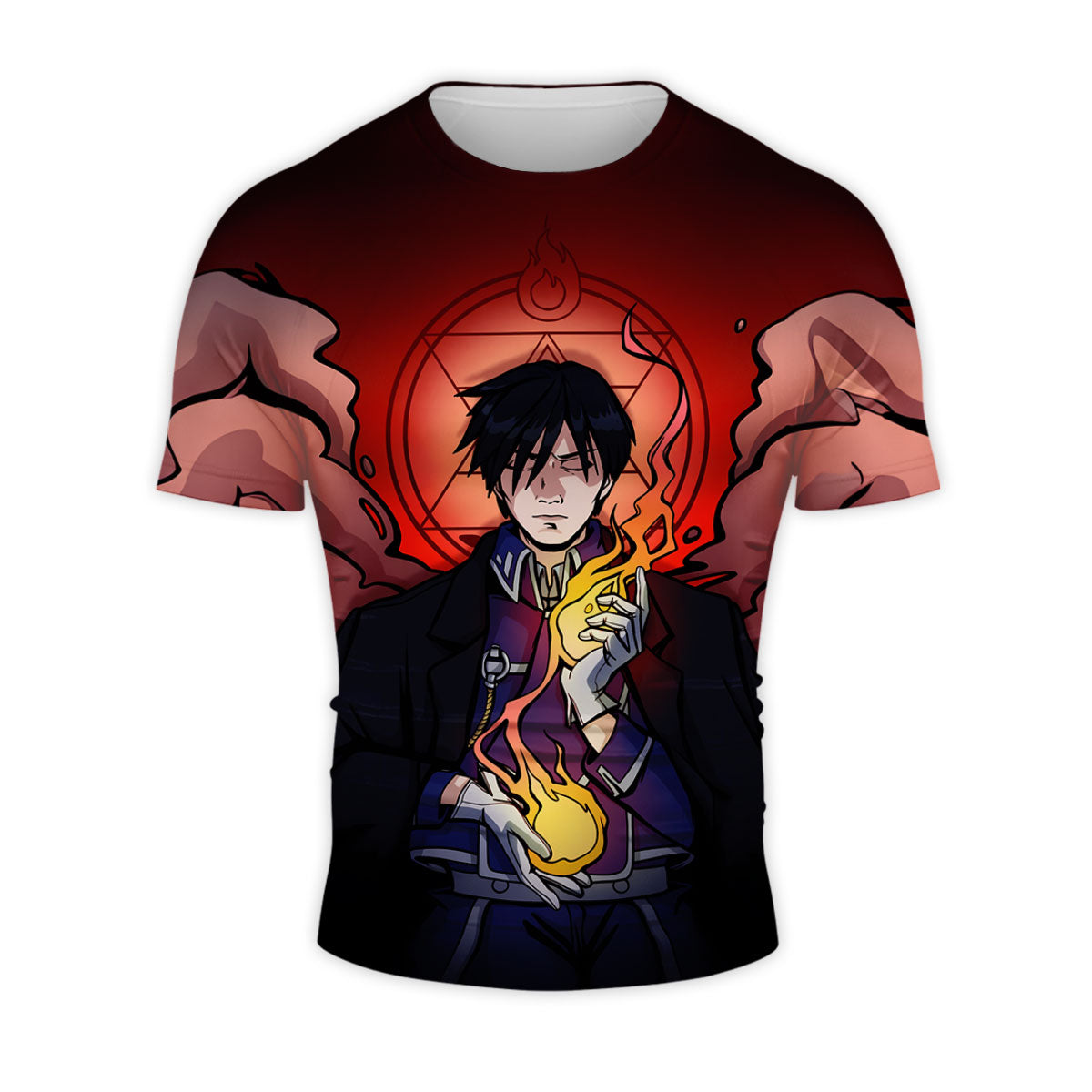 Fullmetal Alchemist Roy Mustang Wielding Flames Anime Apparel