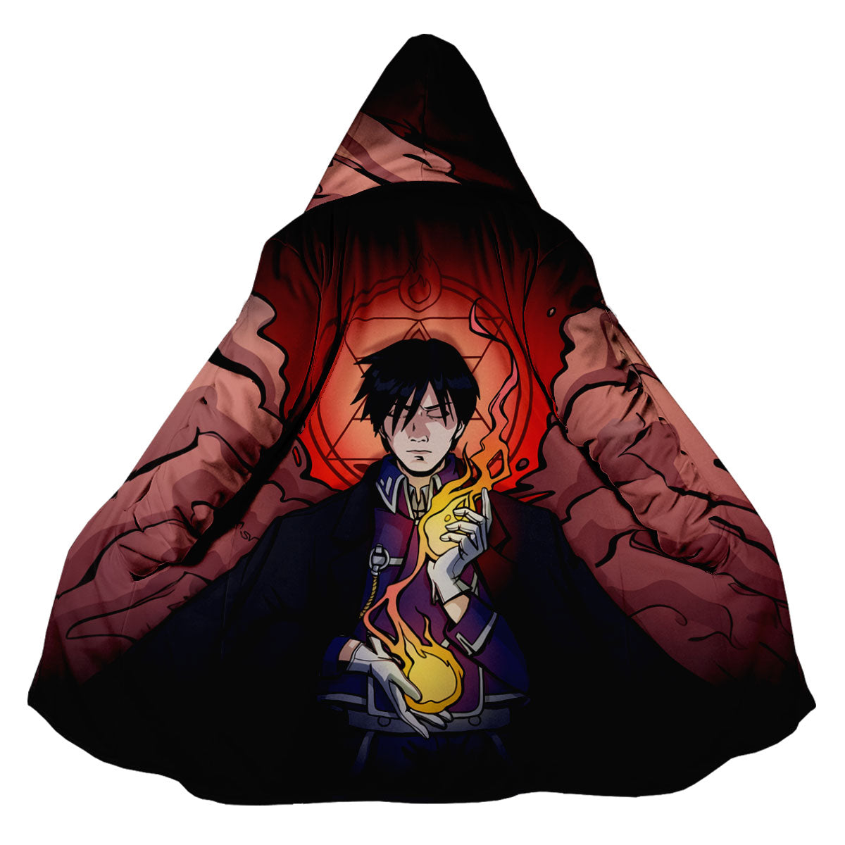 Fullmetal Alchemist Roy Mustang Wielding Flames Anime Apparel