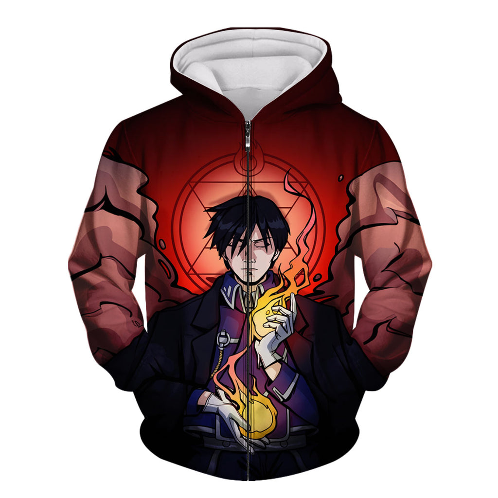 Fullmetal Alchemist Roy Mustang Wielding Flames Anime Apparel